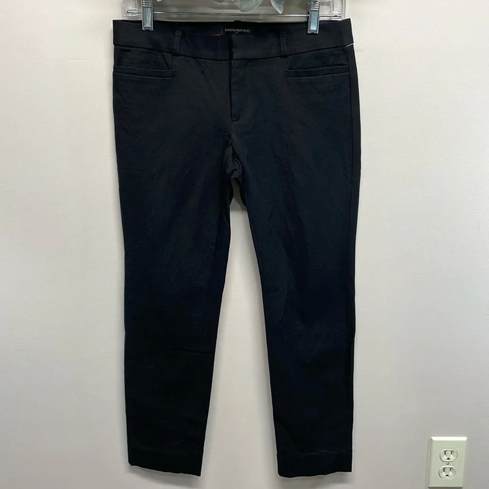 Banana Republic Sloan Slim Ankle Fit Black Pants 2